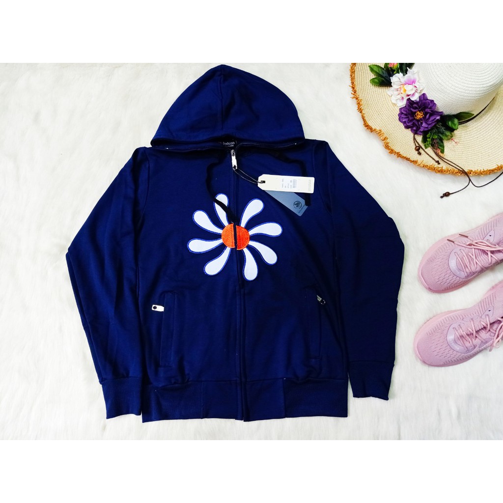 Áo khoác cotton dày thêu hoa - Hàng loại 1