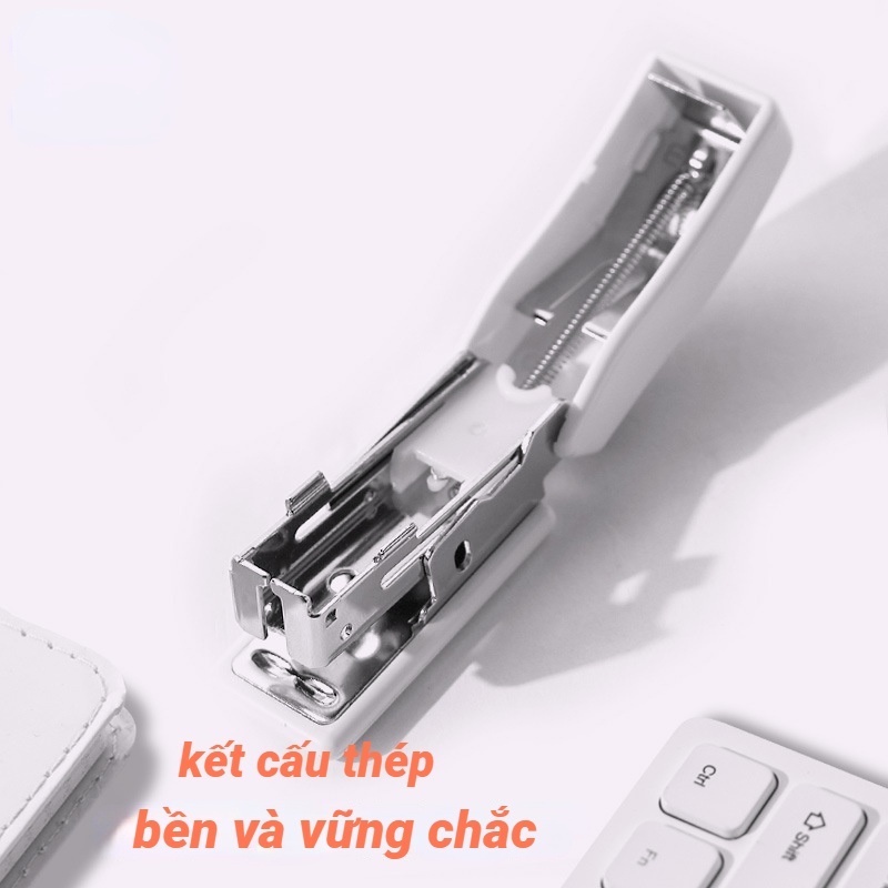 Dập ghim Mini dễ thương Deli in hoa văn dễ thương kèm ghim Deli nhiều màu sắc