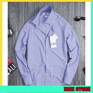 ÁO SƠ MI NAM HÀN QUỐC CÔNG SỞ VẢI BAMBOO KHÔNG NHĂN (SM01) - MÀU XANH DA TRỜI