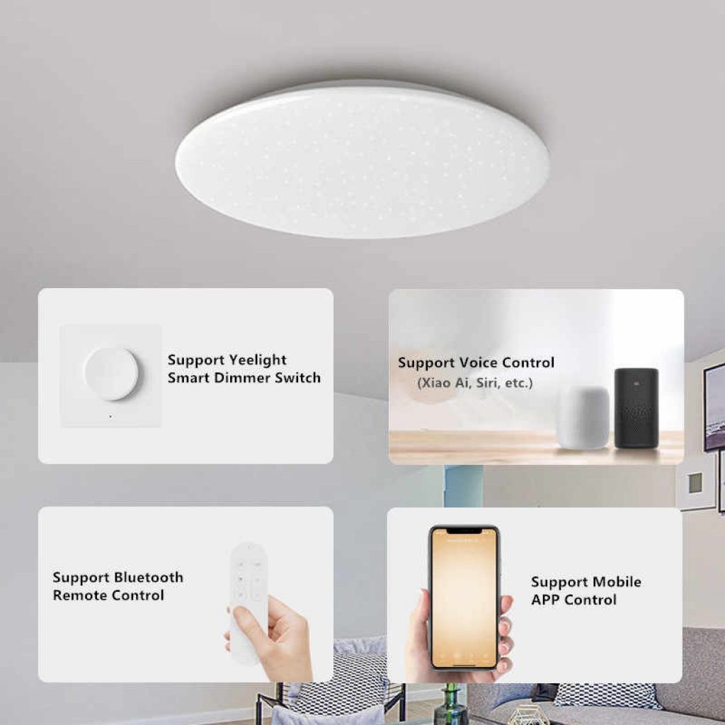 Đèn ốp trần ánh sao LED thông minh Xiaomi Yeelight, 495mm, 50W, điều khiển ánh sáng qua App, A2001C450