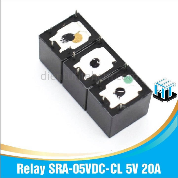 Relay SRA-05VDC-CL  5V 20A 5 chân và Relay SRA-05VDC-AL 5V 20A 4 chân