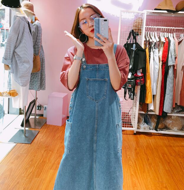 Yếm váy Jeans dáng dài | BigBuy360 - bigbuy360.vn