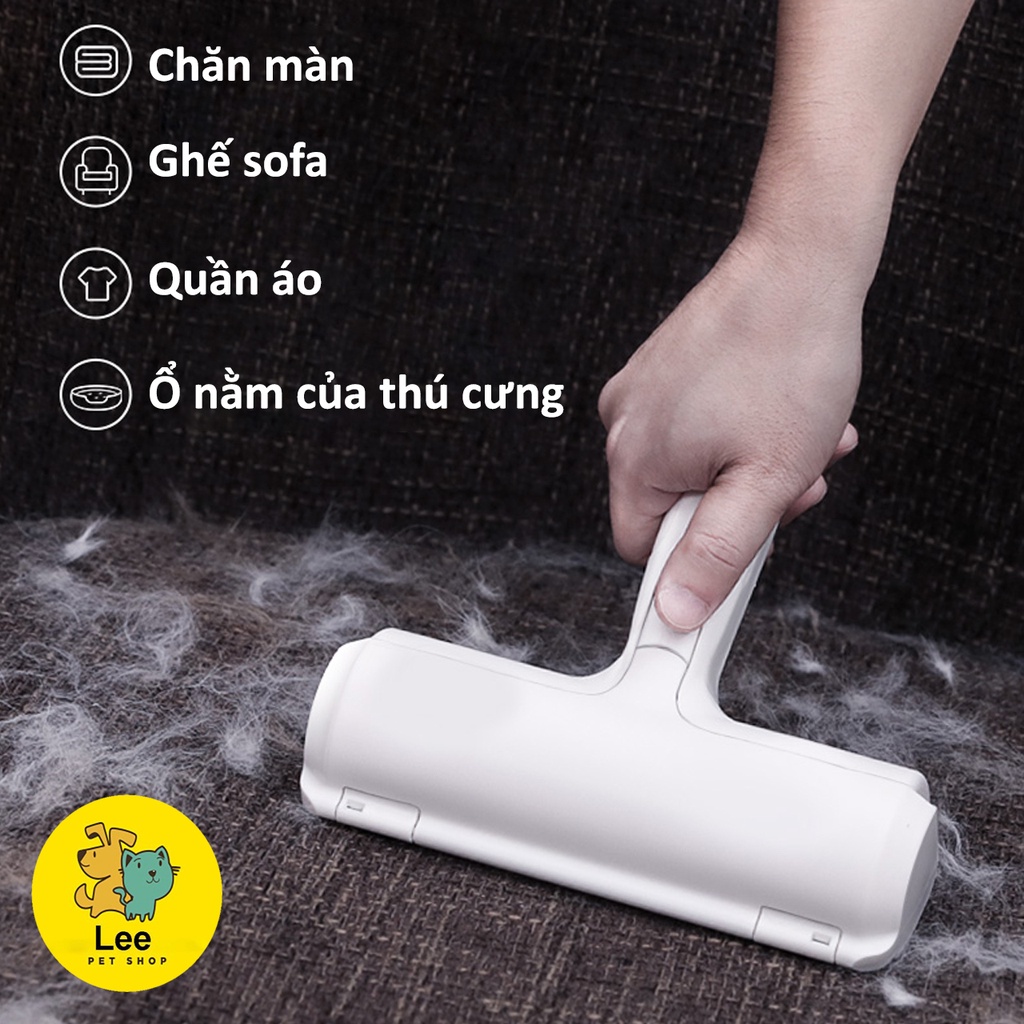 Cây lăn lông chó mèo cầm tay - Cây lăn tĩnh điện hút lông thú cưng tiện lợi