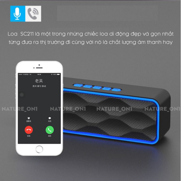 [Mã ELHACE giảm 4% đơn 300K] Loa Nghe Nhạc Bluetooth Hình Chữ Nhật - Chất Lượng Âm Thanh Hoàn Hảo - Nhỏ Gọn Tiện Lợi