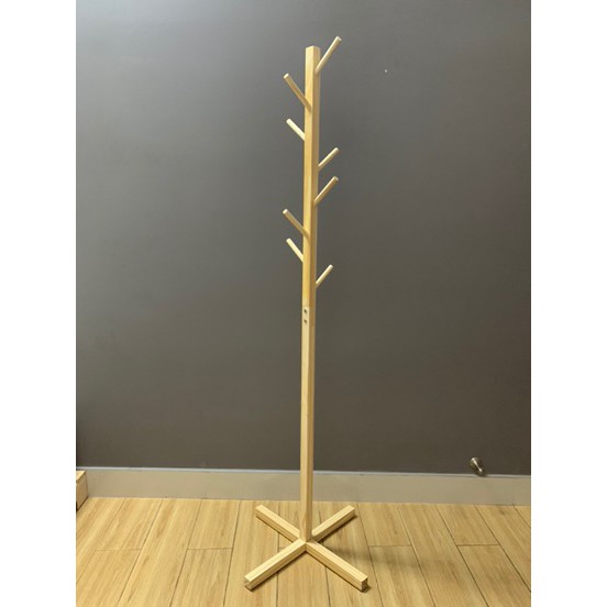 Cây treo quần áo gỗ thông cao cấp phong cách Hàn Quốc đã xử lý mối mọt cao 120cm, cây treo đồ gỗ decor