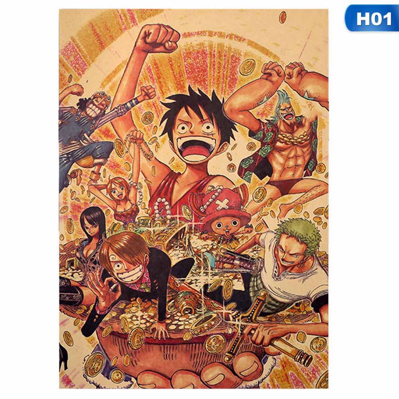 flowersqueen Poster Phim One Piece Phong Cách Cổ Điển