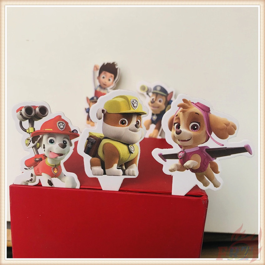 Bộ 24 Que Cắm Trang Trí Bánh Kem Hình Chú Chó Cứu Hộ Dễ Thương