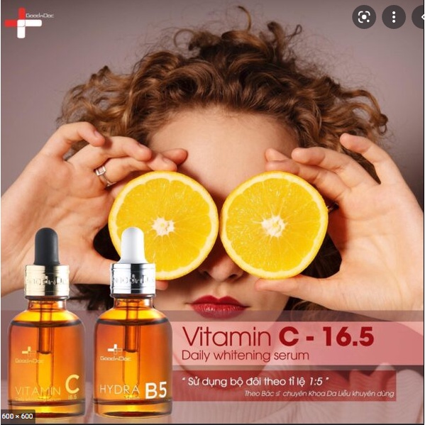 Serum Vitamin C GoodnDoc 30ml  - Serum dưỡng da chống lão hóa căn bóng da GoodnDoc Vitamin C 30ml