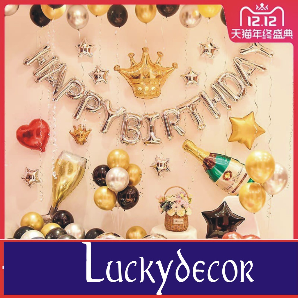 Bộ Bóng Chữ Sinh Nhật HAPPY BIRTHDAY Cho Bé - ( Trợ Giá)