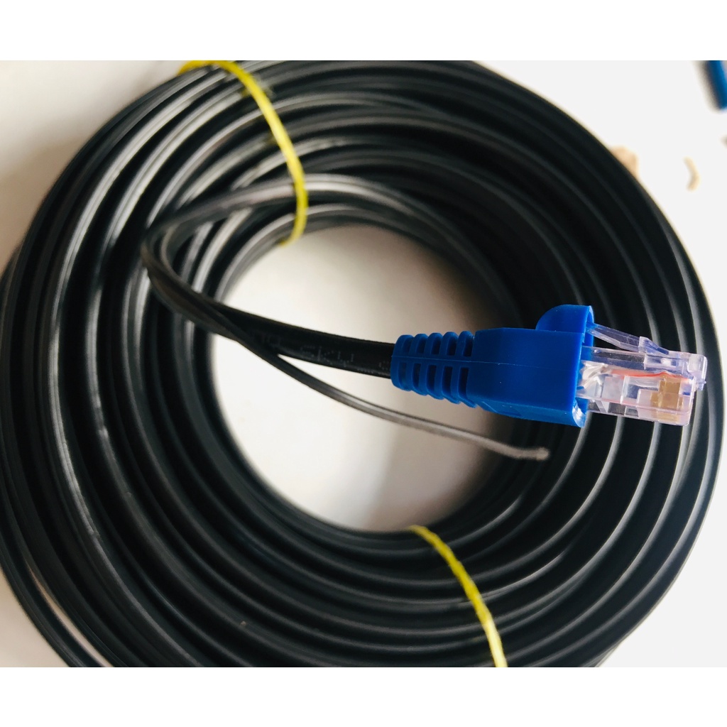 Dây Mạng Ngoài Trời 8 Sợi Golden Japan Cat5e Có Sợi Thép Chịu Lực, Bọc Bạc, Dầu Chống Ẩm