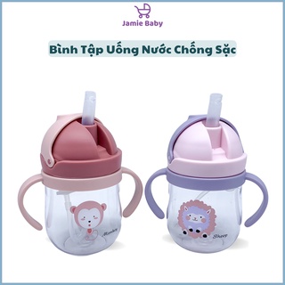 Bình tập uống nước cho bé có ống hút chống sặc, bình đựng nước cho trẻ em từ sáu tháng - jamiebaby chăm sóc trẻ sơ sinh