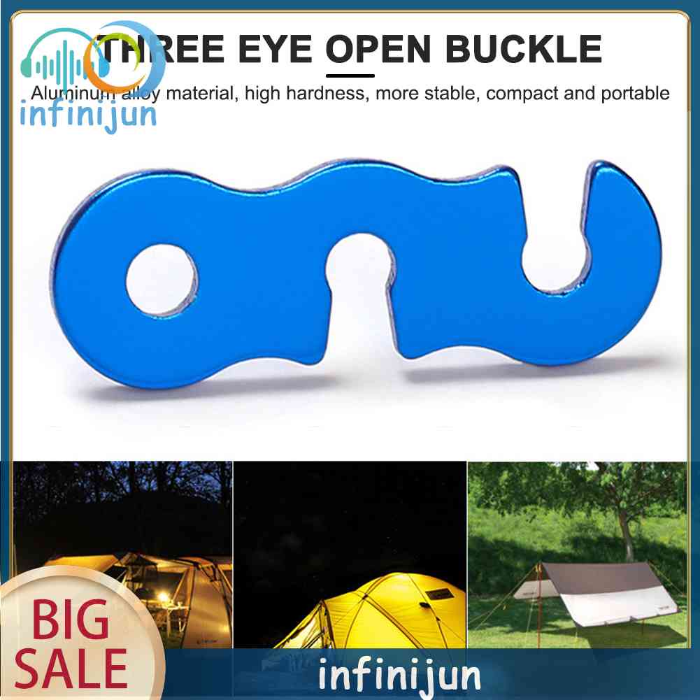 Bộ 10 Móc Khóa Dây Lều Cắm Trại Hình Chữ S Điều Chỉnh Được