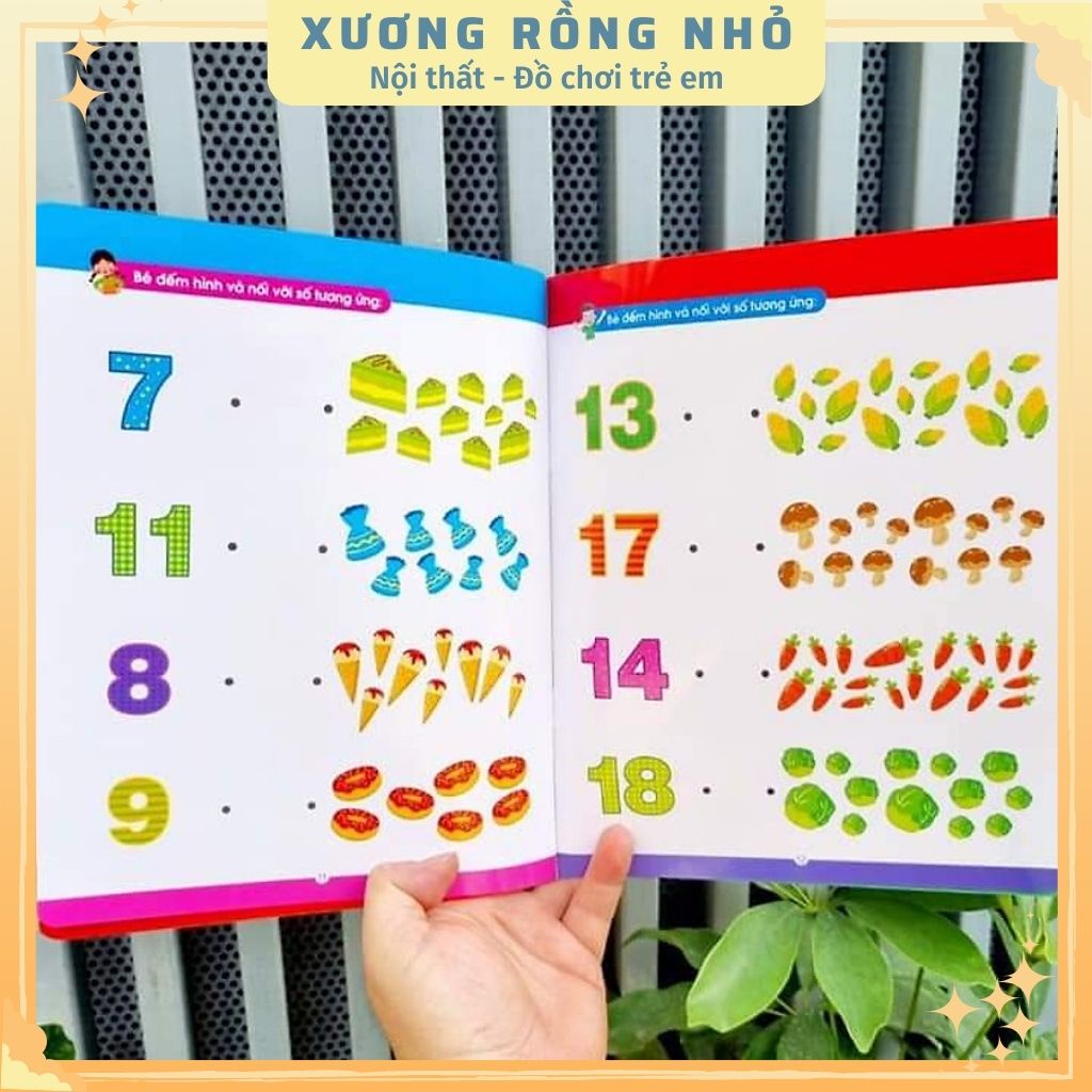 Trọn bộ vở viết làm toán không sợ sai tặng kèm bút viết tự xóa dùng nhiều lần cho bé
