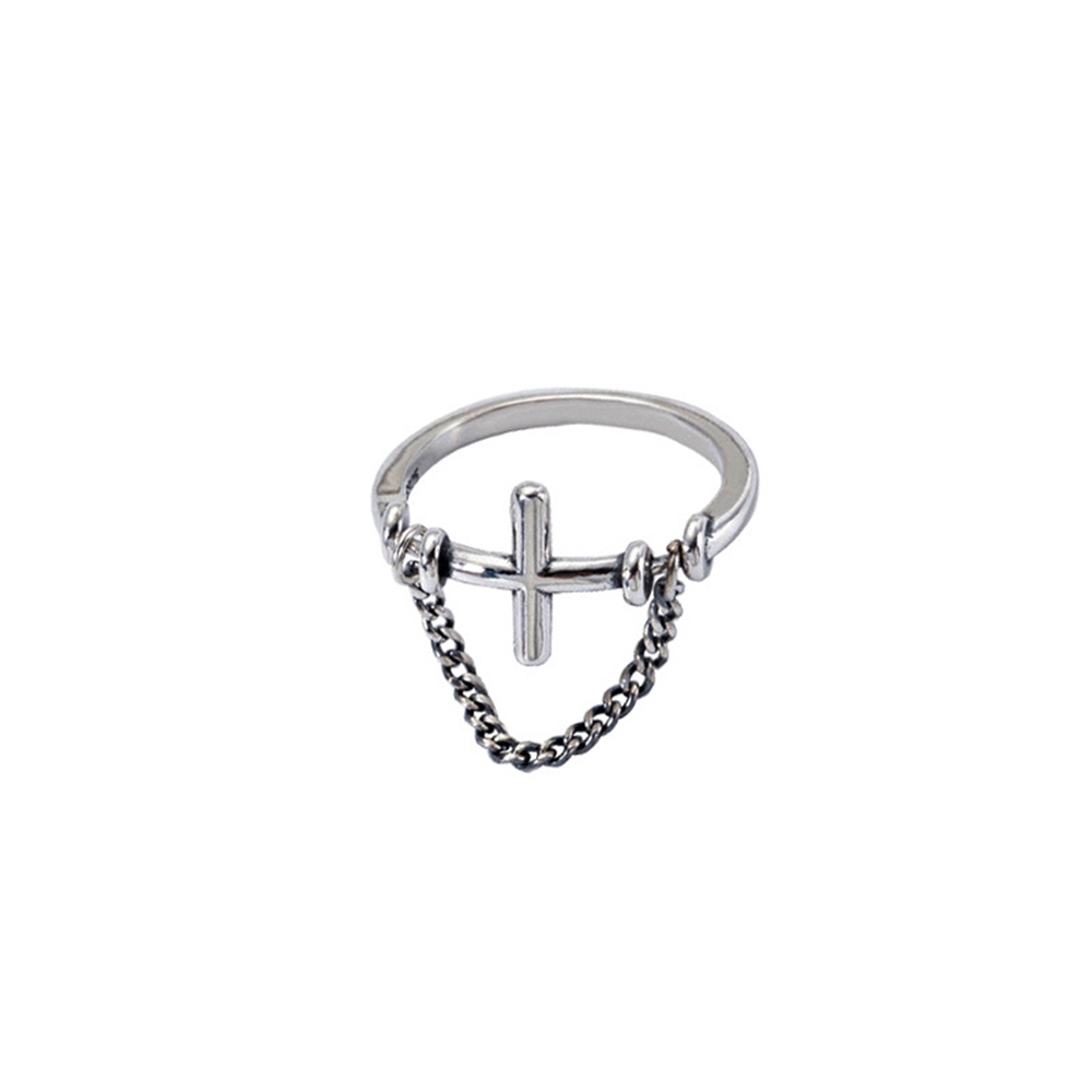 Nhẫn nữ hình chữ thập phong cách punk cổ điển