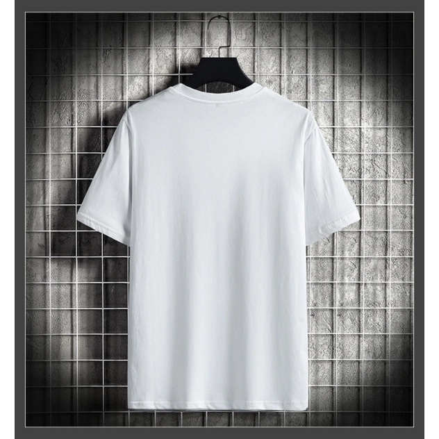 Áo Thun cotton Ngắn Tay Cổ Tròn Dáng Rộng In Họa Tiết Thời Trang Mùa Hè Hàng Mới Dành Cho Nam