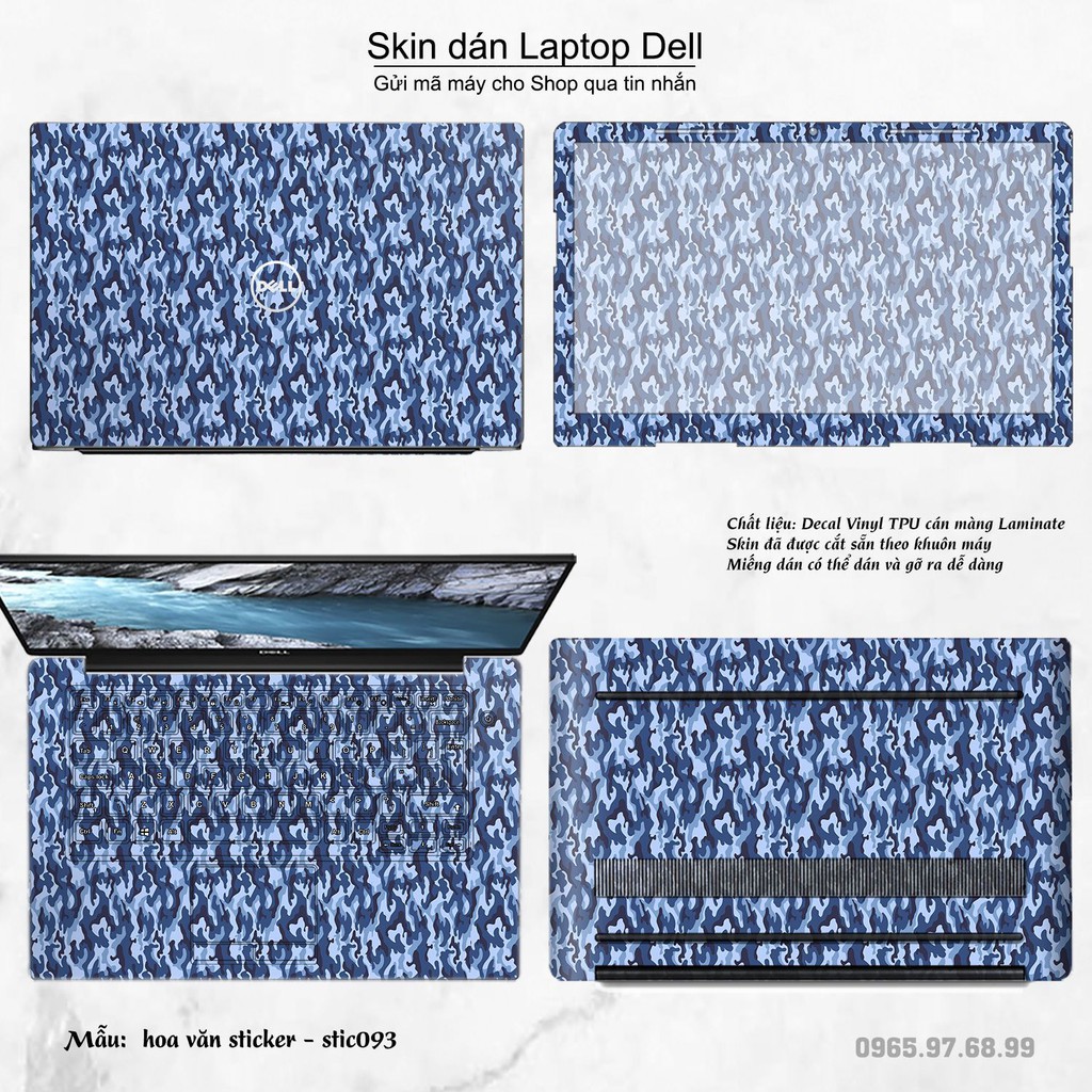 Skin dán Laptop Dell in hình Hoa văn sticker _nhiều mẫu 16 (inbox mã máy cho Shop)