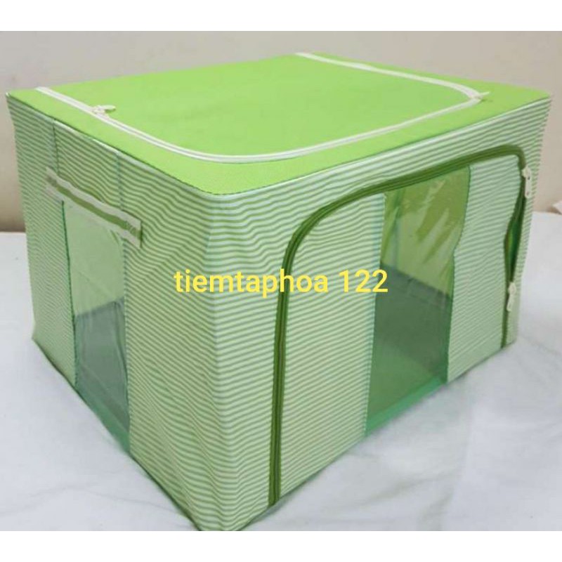 Thùng vải đựng đồ 50x40x33, 66L, tủ vải khung thép, hộp đựng quần áo, đồ chơi cho bé