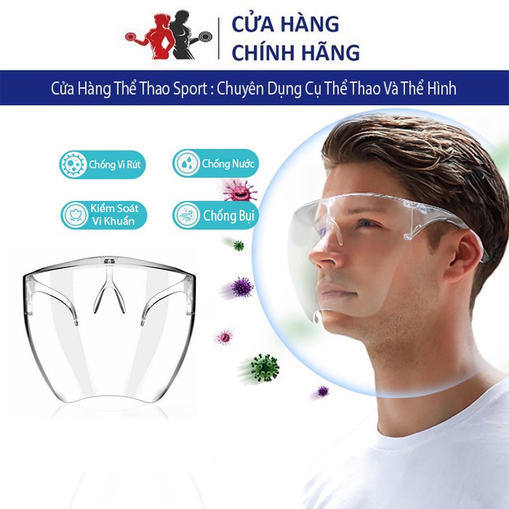 Kính chống giọt bắn, bảo vệ an toàn mùa dịch, chống tia UV chống bụi cao cấp
