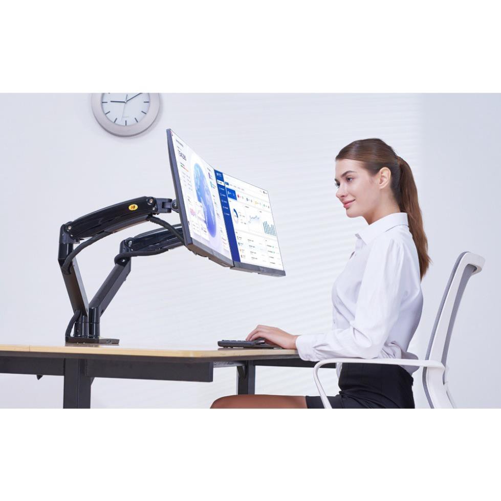 Giá Treo Hai Màn Hình Máy Tính North Bayou F195A Lắp Cho Màn Hình Từ 22 inch - 32 inch Hàng Nhập Khẩu Màu Trắng | BigBuy360 - bigbuy360.vn