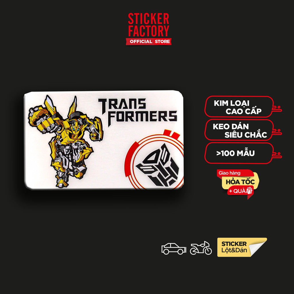 Sticker hình dán metal thẻ Transformer - Protect The Earth
