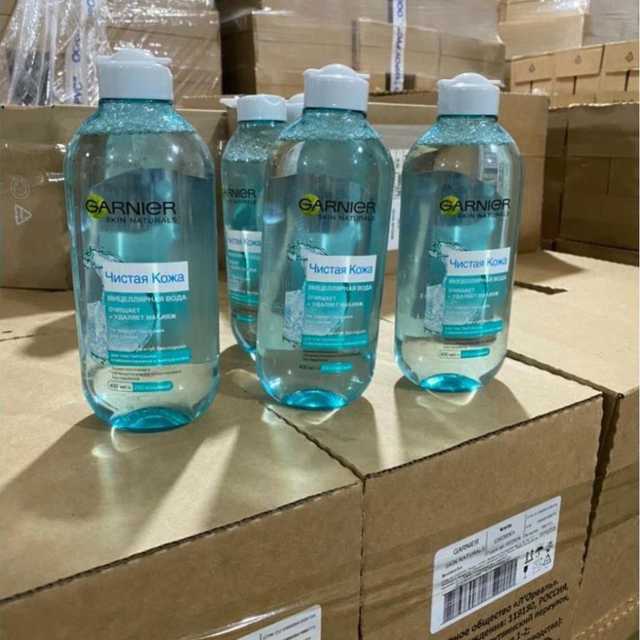 Nước tẩy trang Garnier Nga 400ml, 125ml nắp trắng vỏ xanh | BigBuy360 - bigbuy360.vn