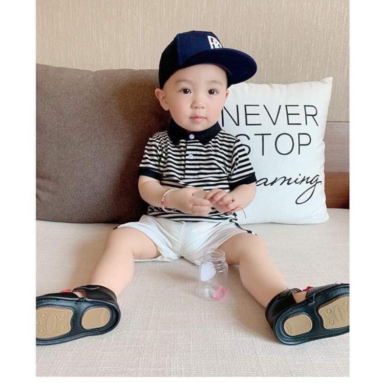 |FAMARAL2 giảm 10k cho đơn 50k|Set áo kẻ quần trắng cho bé trai