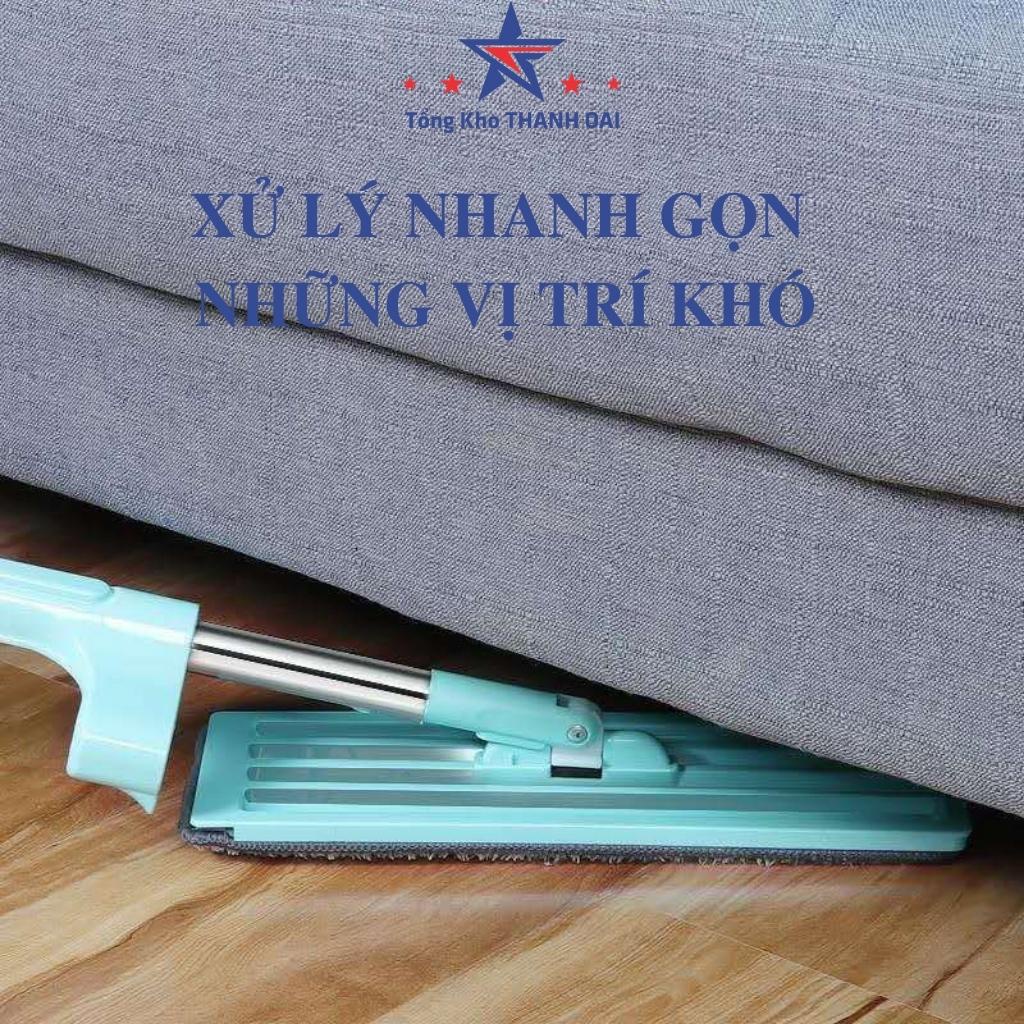 Cây lau nhà thông minh tự vắt gạt nước - chổi lau nhà đa năng xoay 180 độ Tặng kèm 2 bông lau