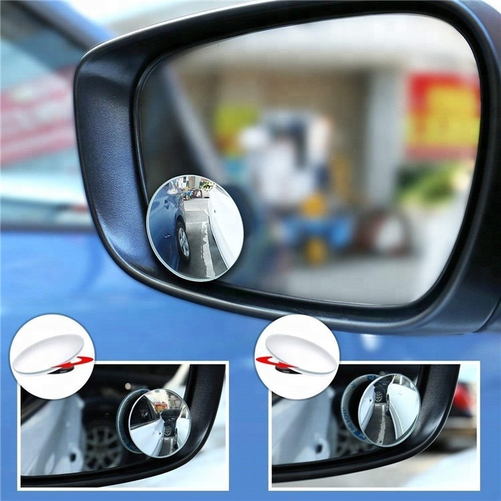 Gương cầu lồi 360 độ gắn gương chiếu hậu ô tô đường kính 40mm và 50mm