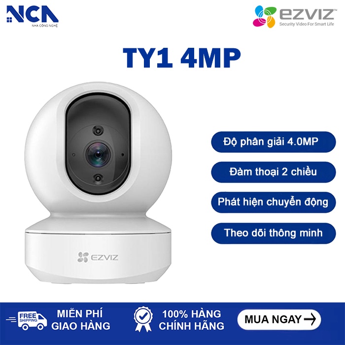 Camera wifi không dây Ezviz C6N 2MP 4MP 2K, TY1 4MP 2K, đàm thoại 2 chiều, xoay 360 độ - Nhà Công Nghệ