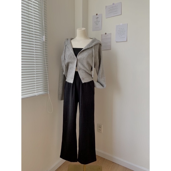 Áo khoác len có mũ gài nút LENCLOTHING 8215