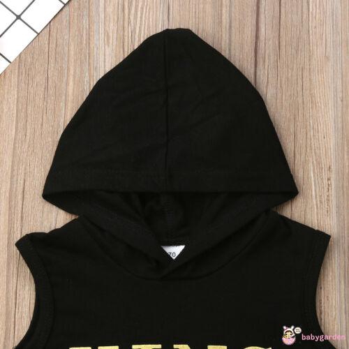 Set áo không tay nón trùm quần dài thời trang xinh xắn cá tính cho bé trai