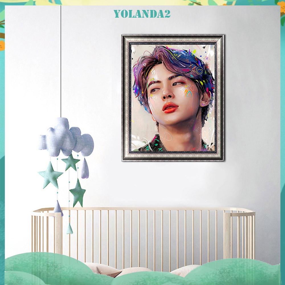 Bộ tranh đính đá 5D 30x40cm DIY hạt tròn nhân vật nổi tiếng quà tặng trang trí nội thất nghệ thuật