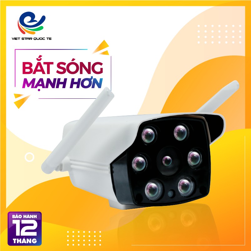 Camera Wifi, - Việt Star Quốc Tế Camera IP Ngoài Trời 23DK200, Báo Động, Hồng Ngoại Ban Đêm, Sản Phẩm Bảo hành 1 năm