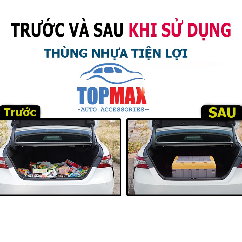 Thùng Đựng Đồ Đa Năng Có Thể Gấp Gọn Tiện Dụng Cho Xe Hơi - Loại Lớn 70L.