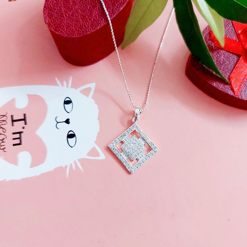 Mặt Dây Chuyền Bạc Đính Đá cao cấp 💎Ảnh thật