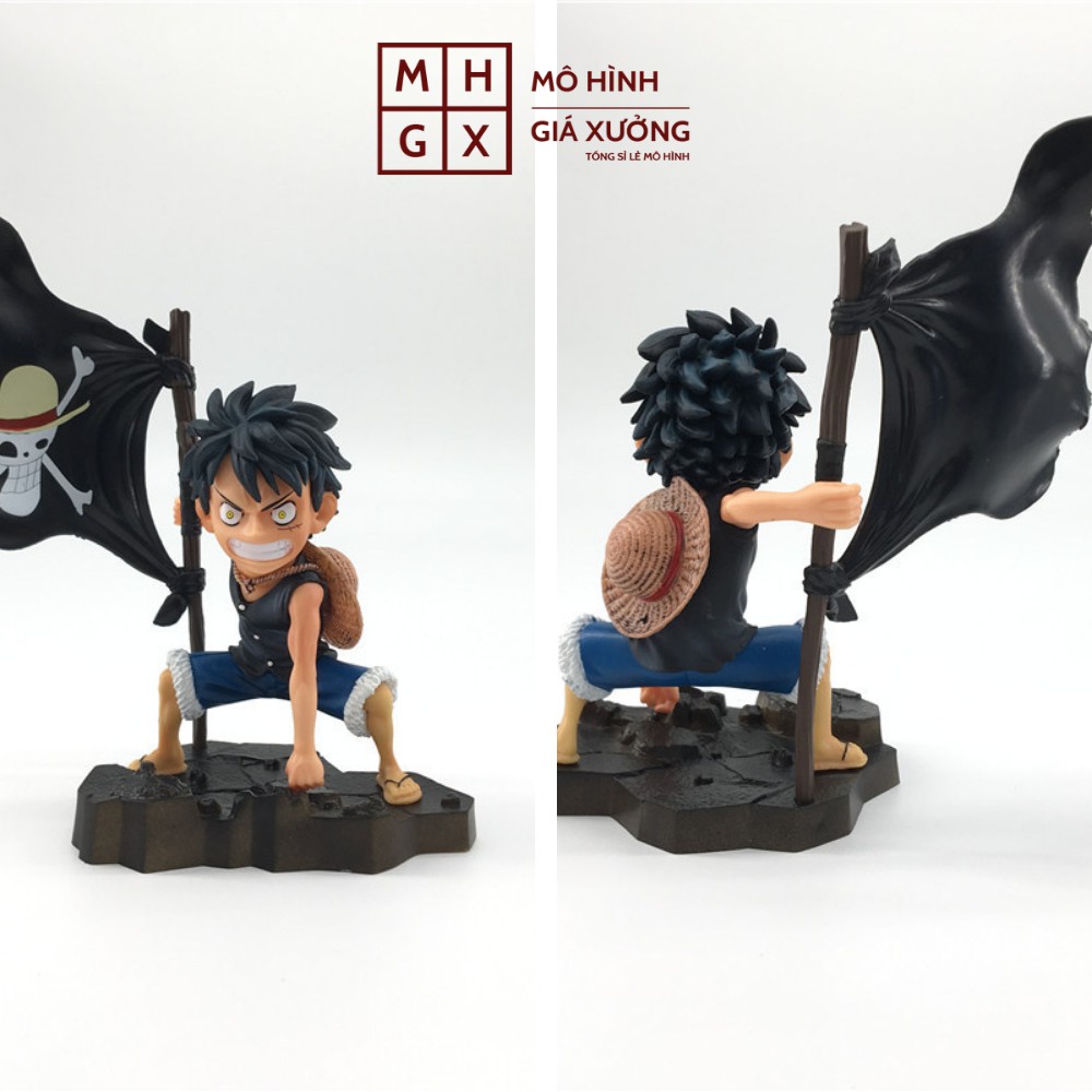 Mô hình Luffy mũ rơm One Piece Cầm cơ của Băng Cao 18cm - Tượng Figure Monkey D.Luffy