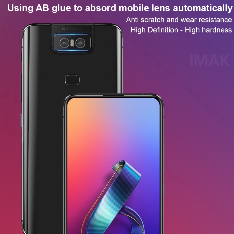 iMak Asus Zenfone 6 2019/6Z ZS630KL I01WD Camera Lens Film Tempered Glass Screen Protector Protective Films