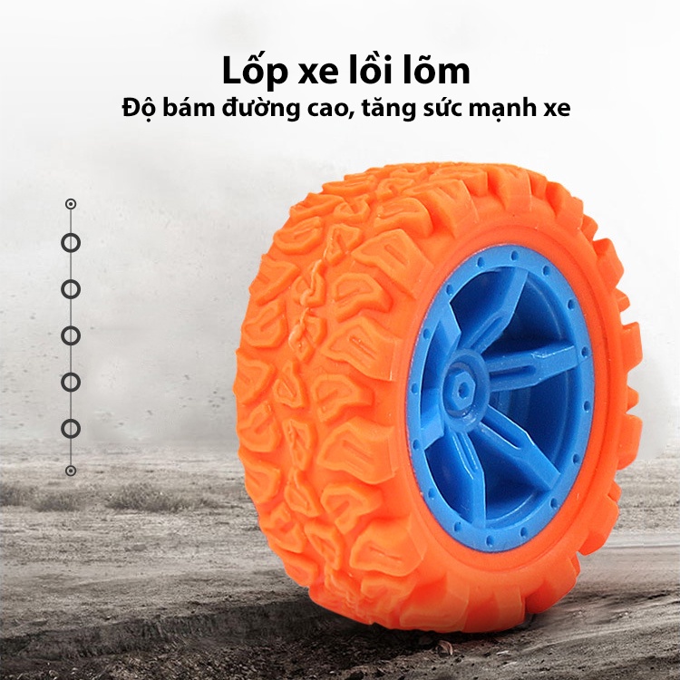 Ô Tô Bánh Đà Địa Hình Siêu Sức Mạnh, giảm xóc 4 bánh độc lập vượt mọi địa hình