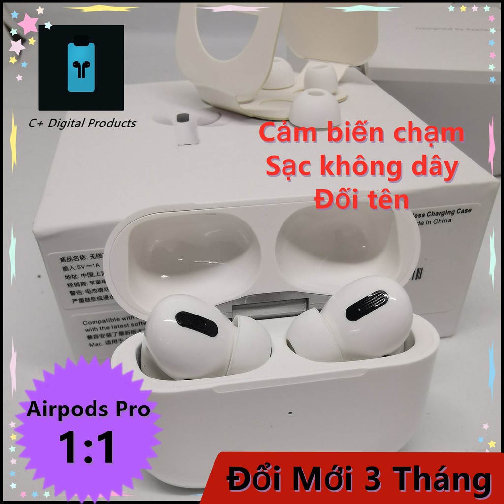 [Mã 208ELSALE hoàn 7% đơn 300K] Tai nghe bluetooth Airpods Pro on Điều khiển cảm ứng thông minh, hỗ trợ Sạc không dây