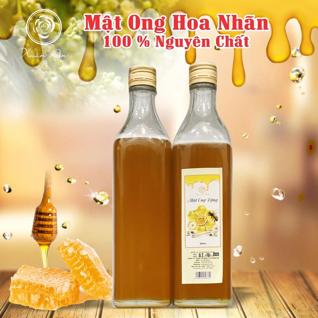 Mật ong tứ quý- Anh Thư Nuts- Chai thủy tinh 500ml