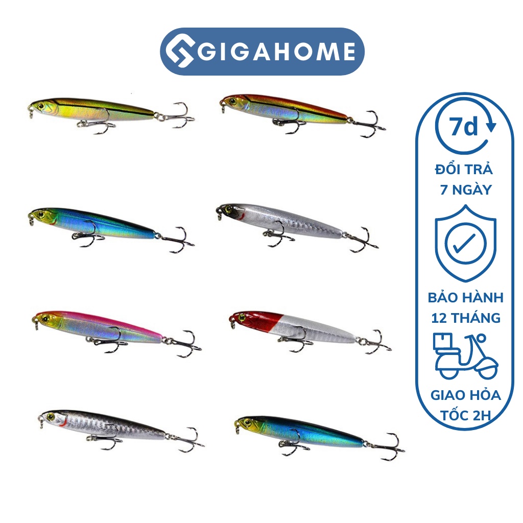 Mồi Câu Cá Giả 8.5cm Bằng Nhựa Có Móc Câu GIGAHOME 7562