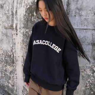 [gwilee made] SASACOLLEGE sweatshirt - áo sweater thêu chữ ( dành cho mùa thu đông)
