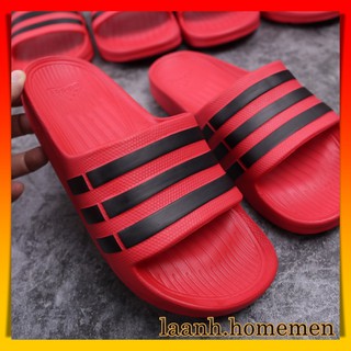 Dép Đúc Nam Đúc Quai Ngang 3 Sọc Đế Đỏ Sọc Đen Hàng VNXK ( Hình Thật ) - Dép 3 Sọc