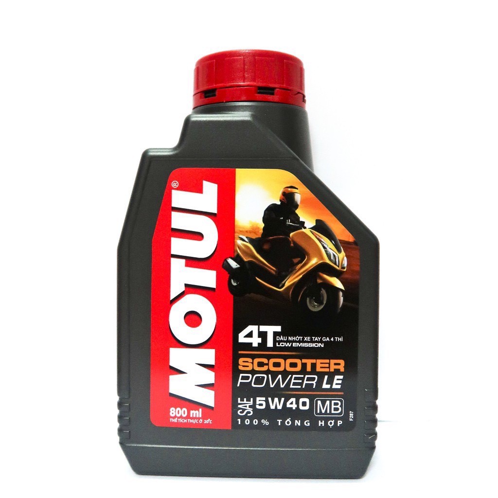 Dầu nhớt tổng hợp 100% dành cho xe tay ga Motul Scooter Power LE 5w40 800ml