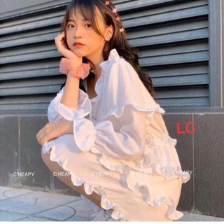 Đầm tiểu thư tay bèo HANA75
