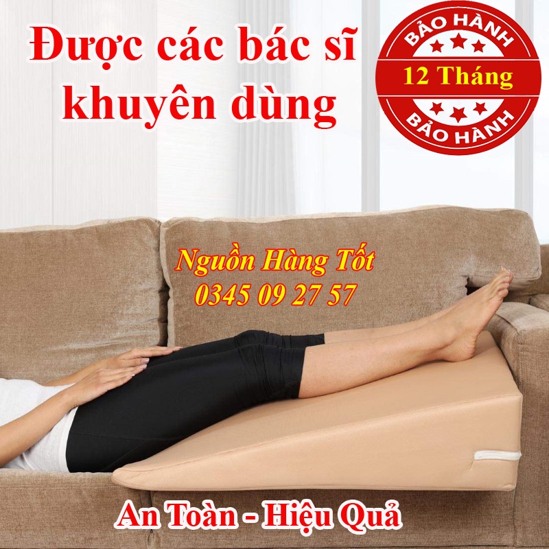 Gối Hổ Trợ Điều Trị Suy Giãn Tĩnh Mạch Người Lớn HARU 60x60x26cm Thoải Mái, Giúp Giảm Đau Chân, Dễ Ngủ Về Đêm