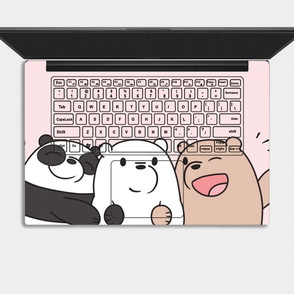 Miếng Dán Skin Laptop Mẫu 3 Chú Gấu / Có decal dán cho tất cả các hãng máy tính