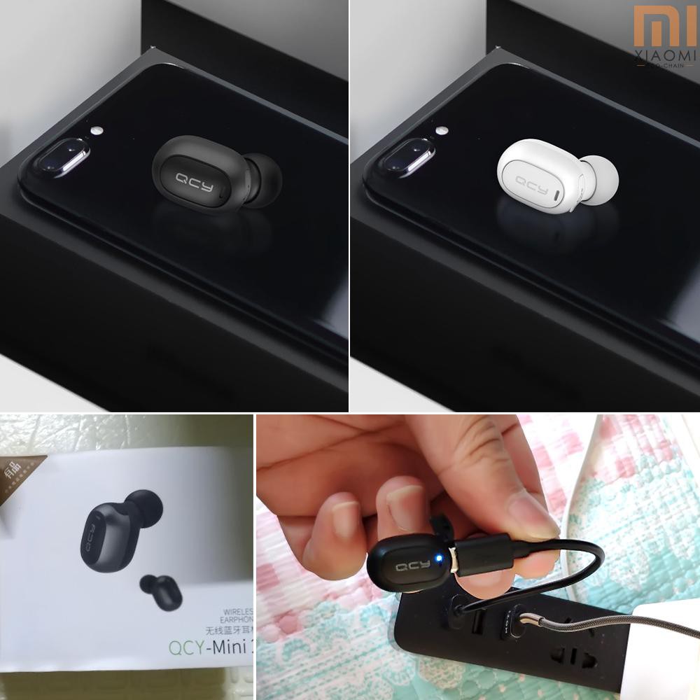 S☆S Xiaomi QCY Mini2 Wireless Earphones BT Earphone Earbuds with Mic Wireless Headphone Handsfree Music Business Earbud