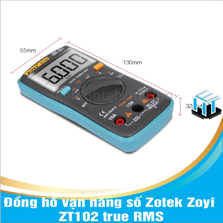 ĐỒNG HỒ VẠN NĂNG SỐ ZOTEK ZOYI ZT102 TRUE RMS bảo hành 12 tháng