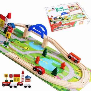 Bộ mô hình giao thông railoverpass - tặng tranh ghép hình 3d